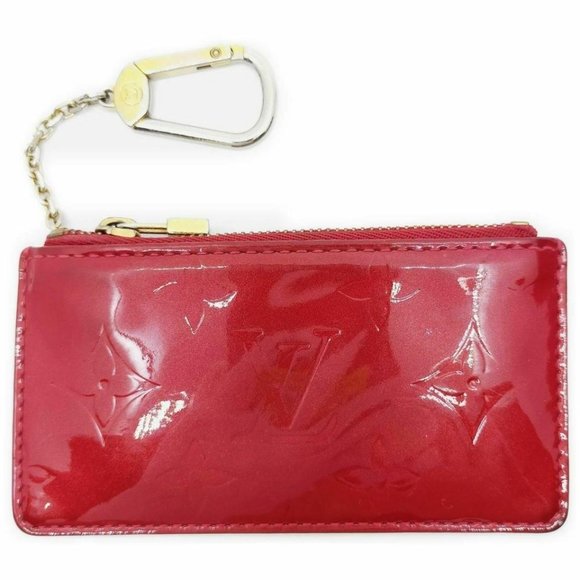 Louis Vuitton Red Monogram Vernis Key Pouch Pochet